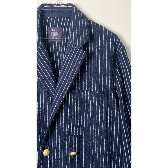 RES IPSA TEXTURED WOVEN DOUBLE BREASTED JACKET L - Picture 5 of 11